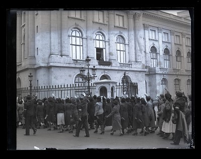 Manifestație în fața Palatului Regal
