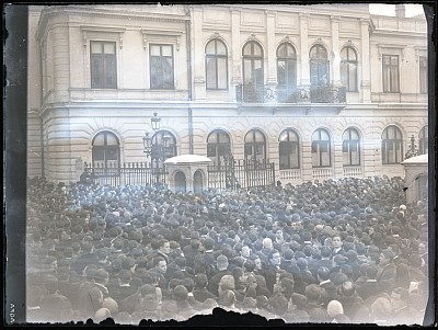 Manifestație în fața Palatului Regal
