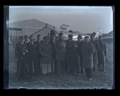 Pilot Gheorghe Bănciulescu la aerodrom